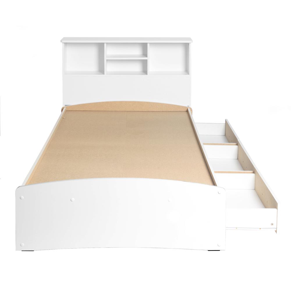 Better Home Products California Wooden Queen Captains Bed in White