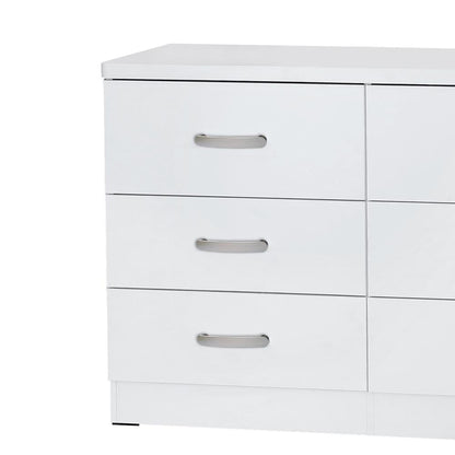 Better Home Products DD & PAM 6 Drawer Engineered Wood Bedroom Dresser in White