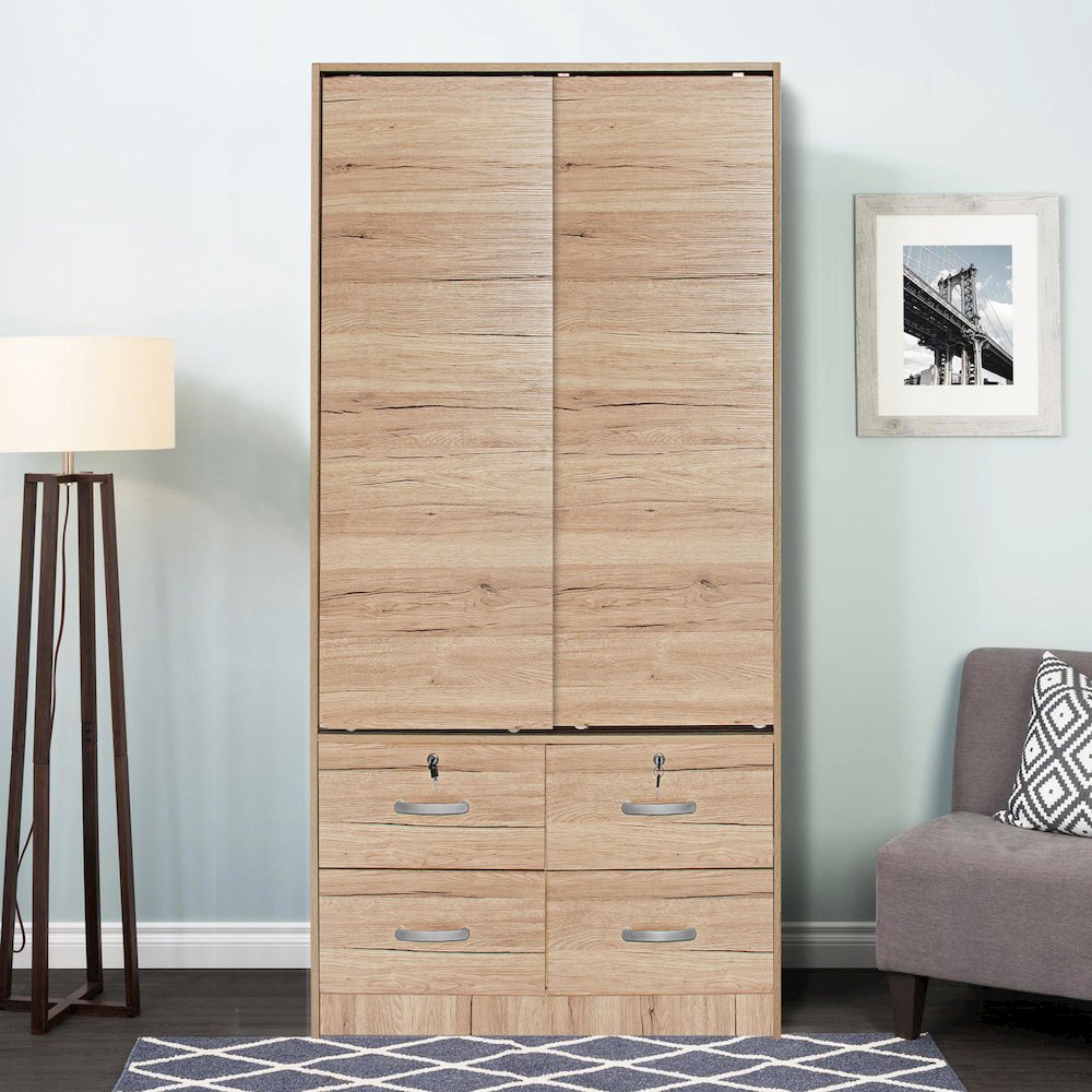Sarah Modern Wood Double Sliding Door