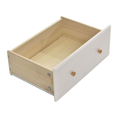Better Home Products Solid Pine Wood 6 Drawer Double Dresser in Natural & White.