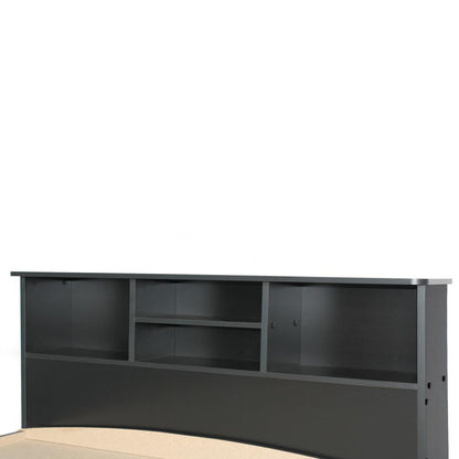 Better Home Products California Wooden Full Captains Bed in Black