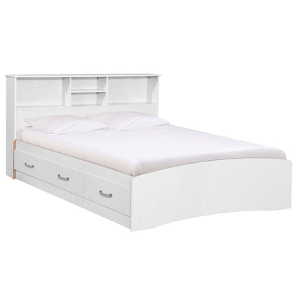 Better Home Products California Wooden Full Captains Bed in White