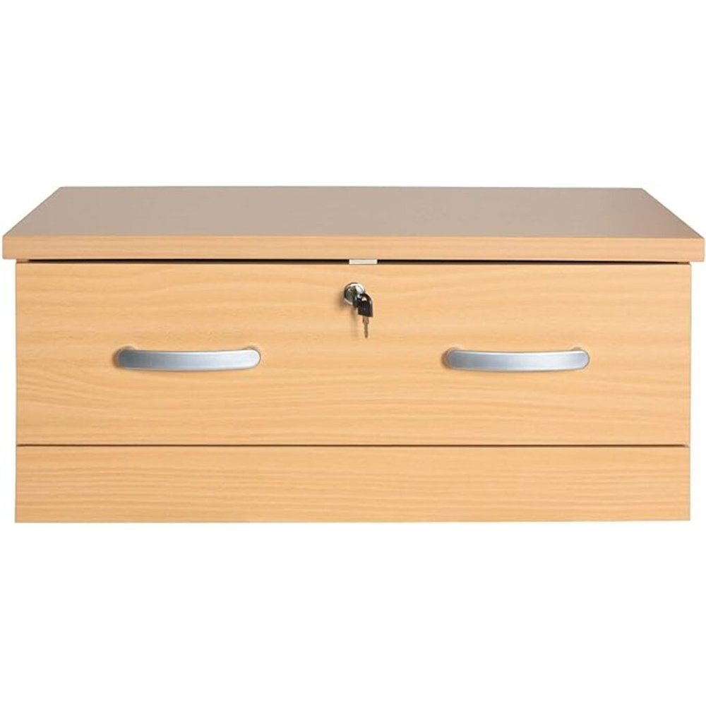 Better Home Products Cindy 5 Drawer Chest Wooden Dresser with Lock Beech (Maple)