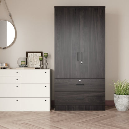 Woodpeckers Furniture And Mattress 2-Door Armoire with 2-Drawers (Tobacco)