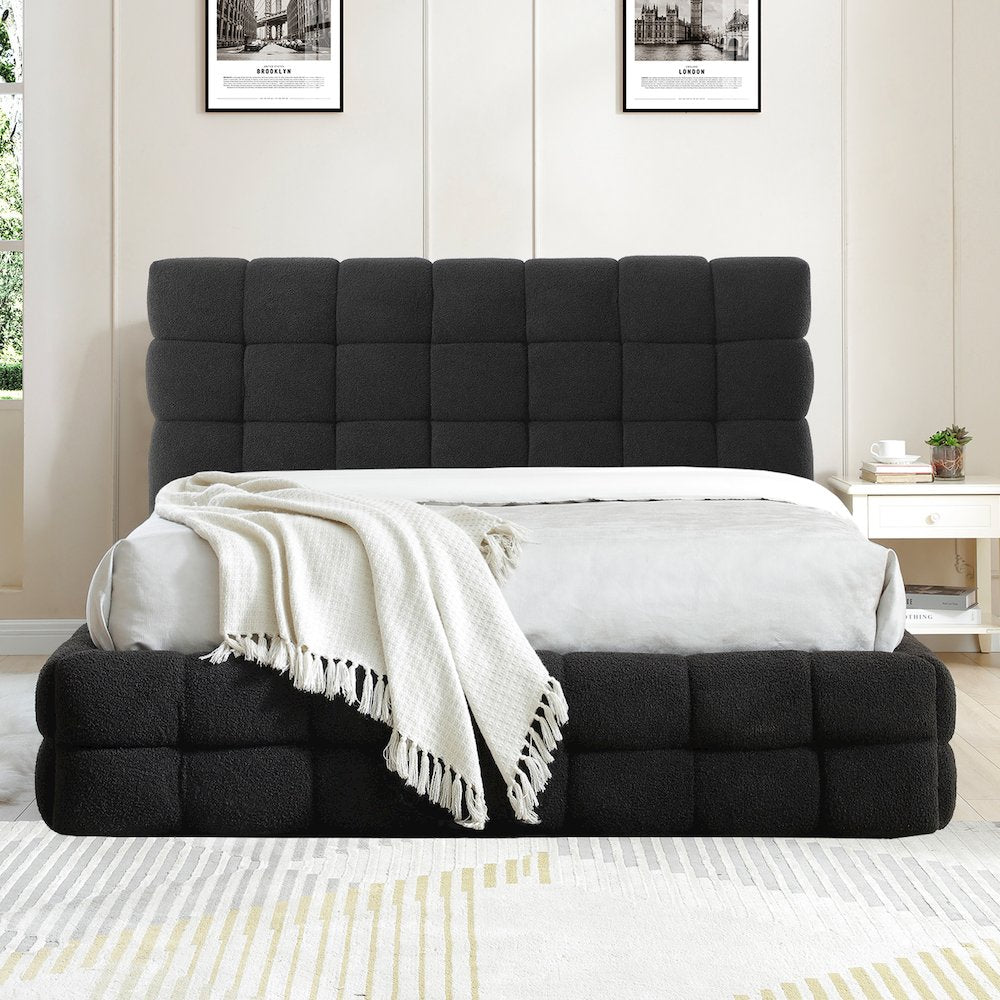 Electra Plush Upholstered Bed Frame