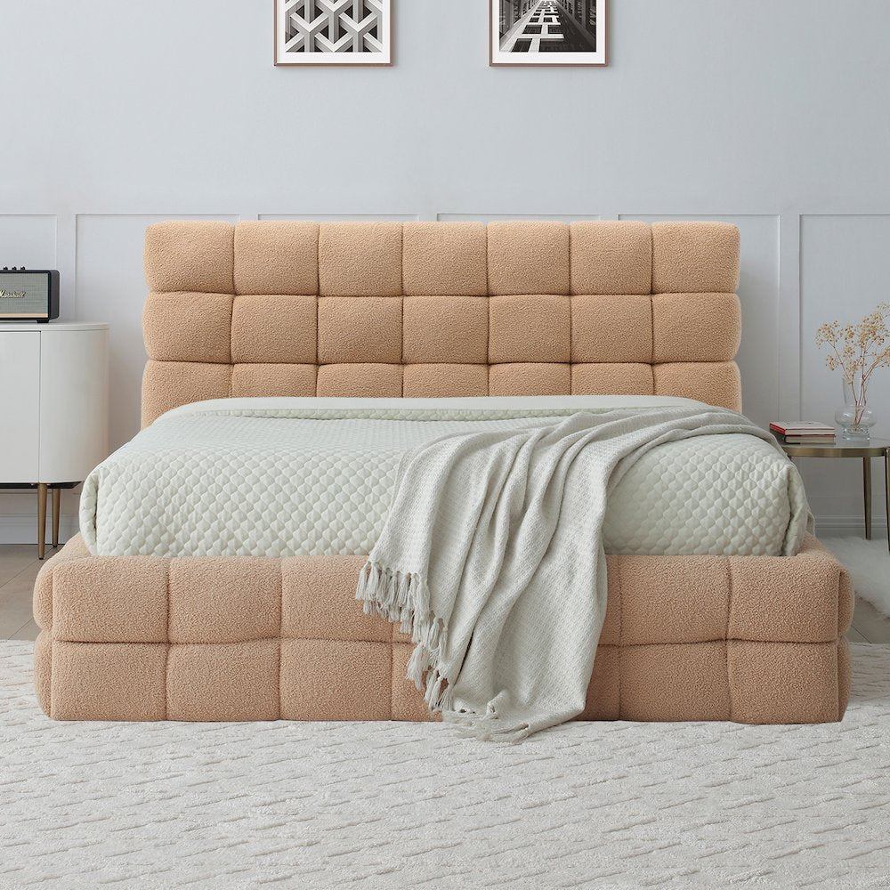 Electra Plush Upholstered Bed Frame