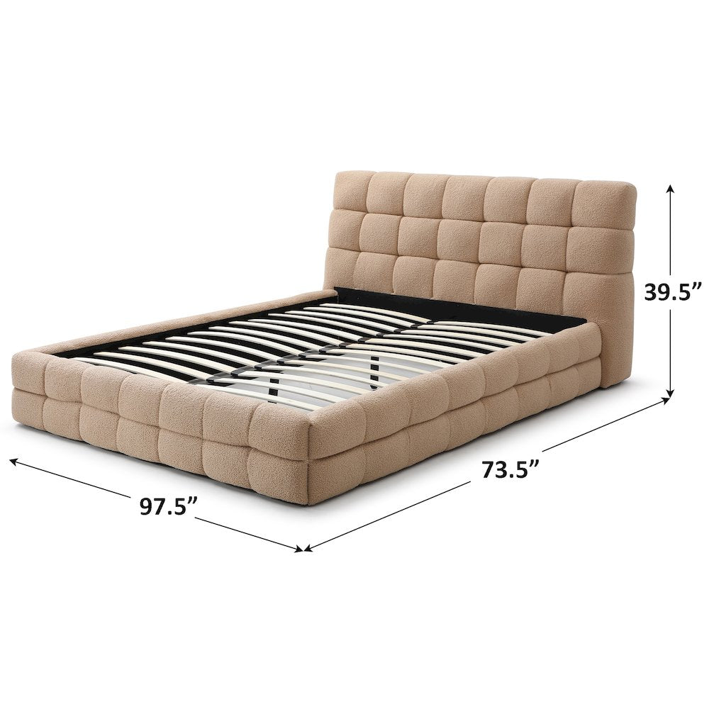 Electra Plush Upholstered Bed Frame