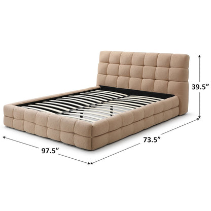Electra Plush Upholstered Bed Frame
