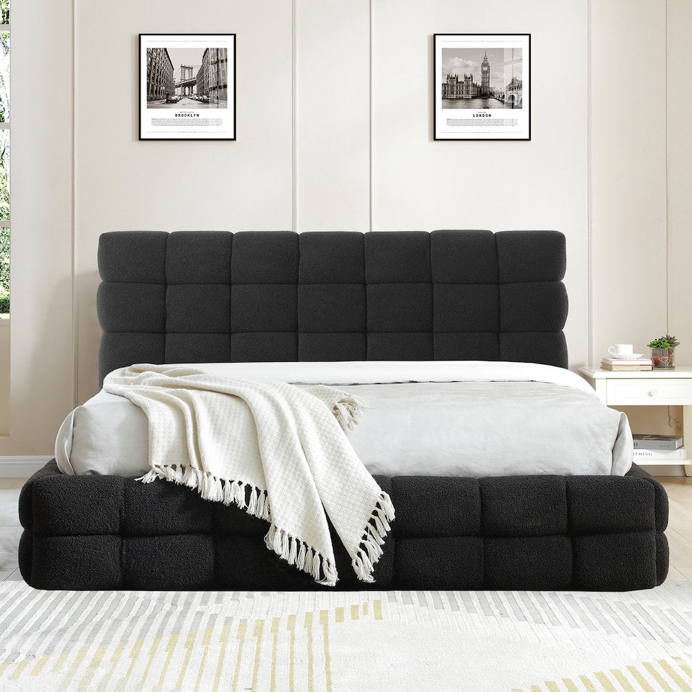 Electra Plush Upholstered Bed Frame