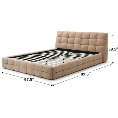 Electra Plush Upholstered Bed Frame