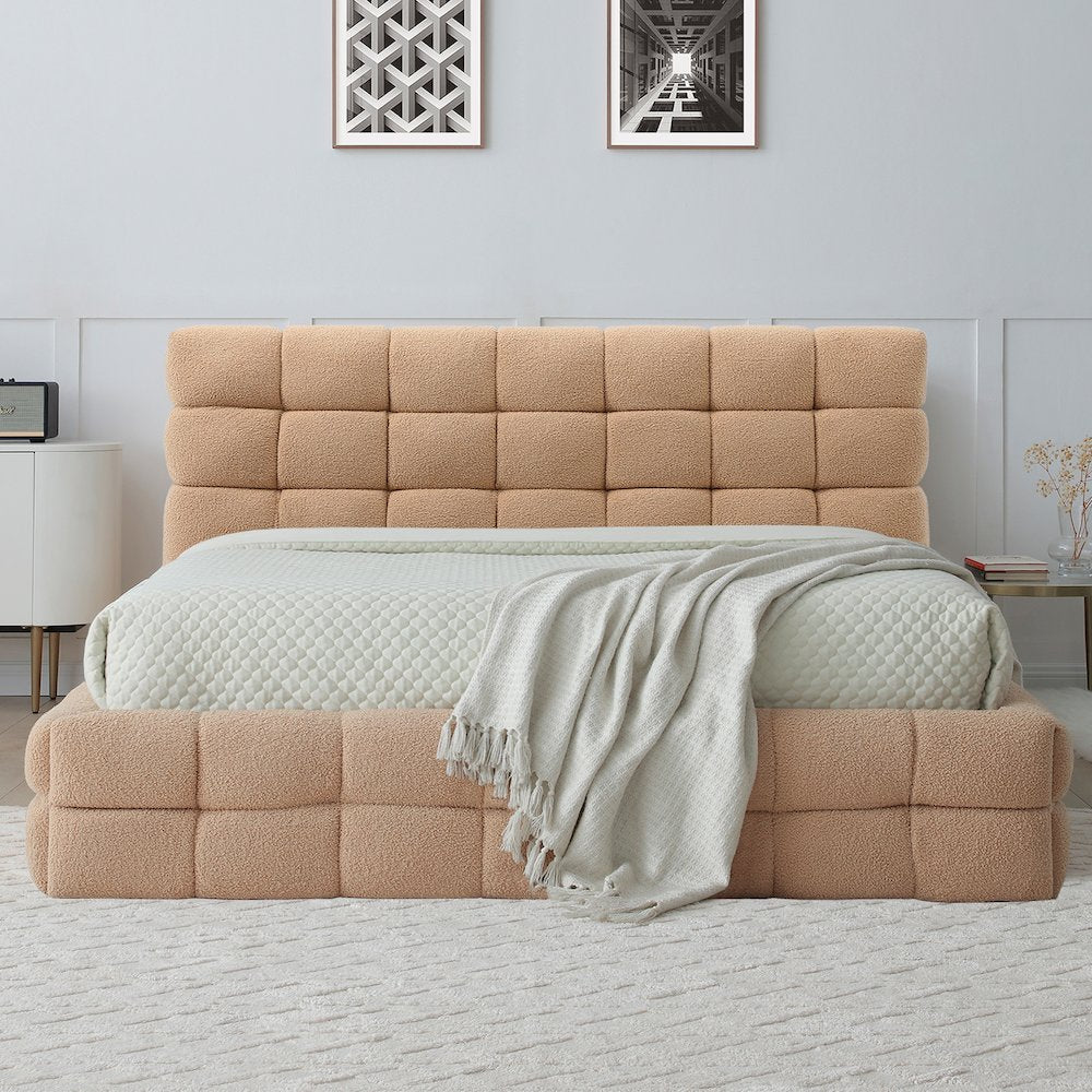 Electra Plush Upholstered Bed Frame
