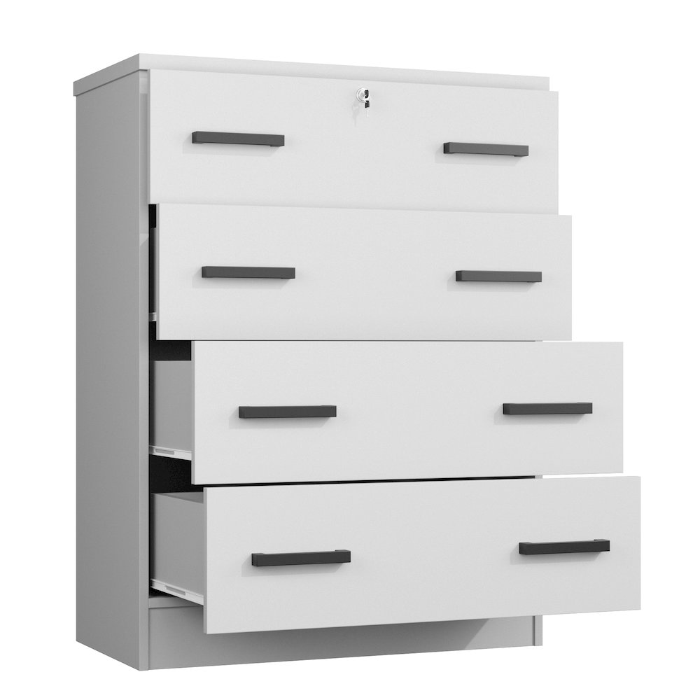 4 Drawers Chest in White Color