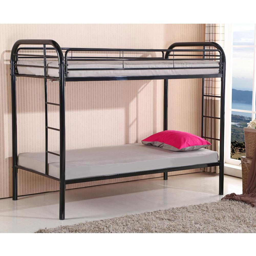 Better Home Products Oasis Twin over Twin Metal Bunk Bed