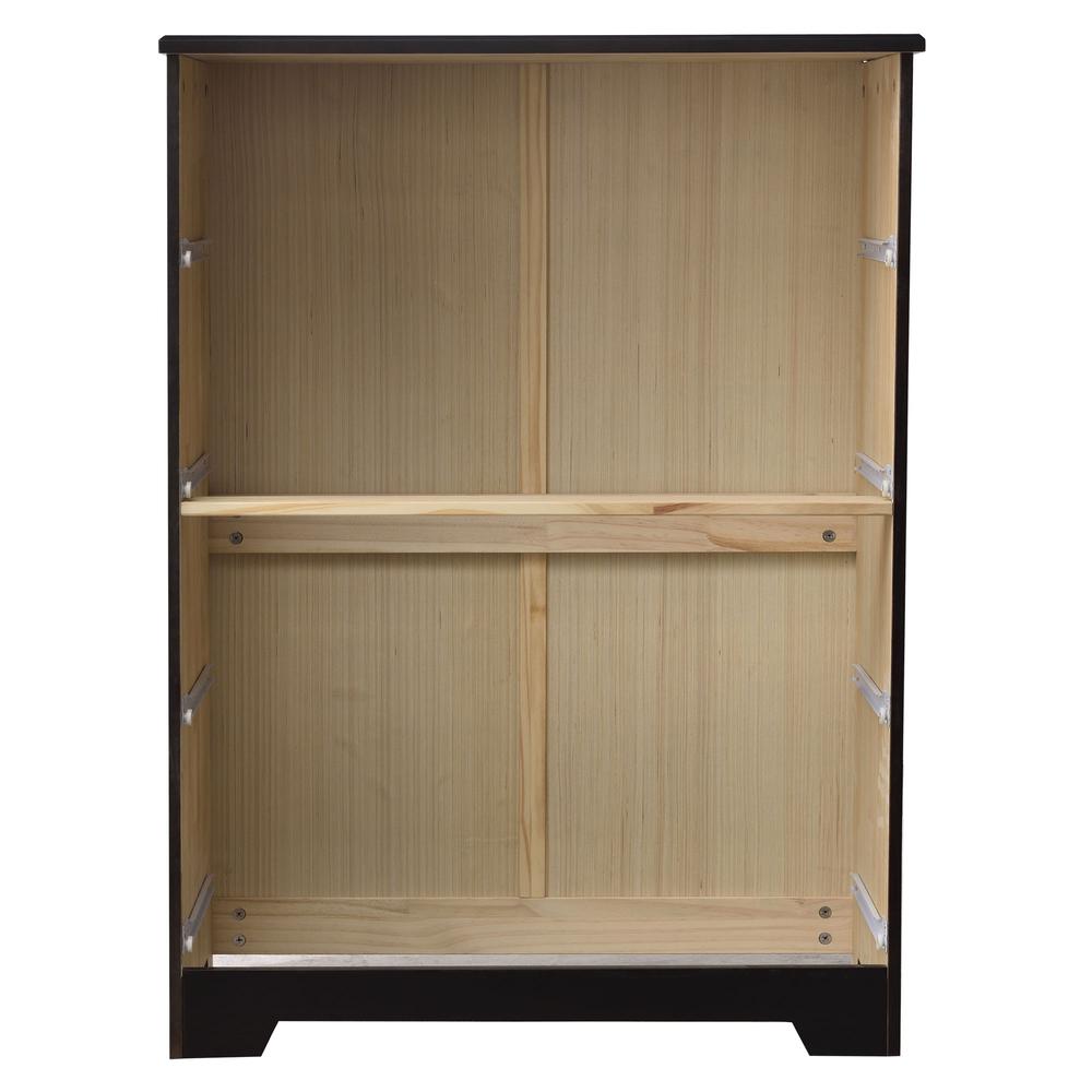Better Home Products Isabela Solid Pine Wood 4 Drawer Chest Dresser in Tobacco