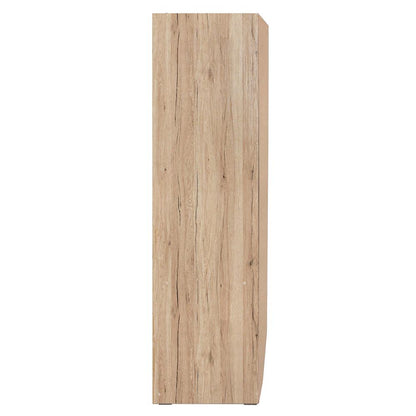 Better Home Products Sarah Modern Wood Double Sliding Door Armoire Natural Oak