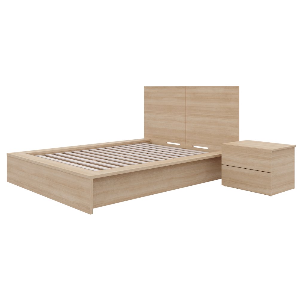 James 3-Piece Bedroom Set In Natural Blonde Oak