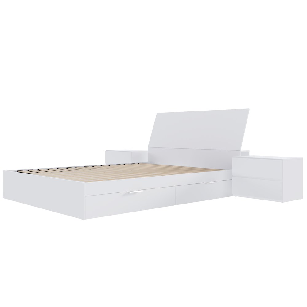 Porter 4-Piece Dual Storage Bedroom Set,2 Nightstands, Queen
