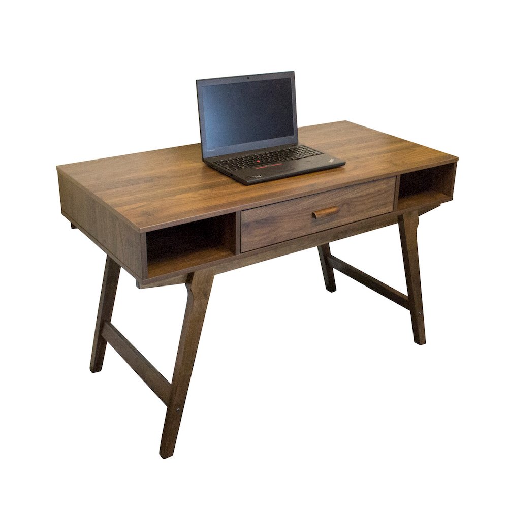 Mid Century Desk with One Drawer and Sturdy Legs