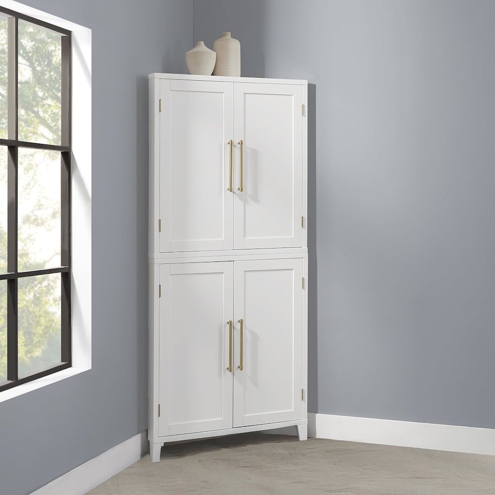 Roarke Corner Kitchen Storage Pantry Cabinet