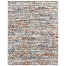 Granada Ezra Ivory, Blue, Orange, and Rust Olefin Shag Area Rug, 5'3" x 7'6"