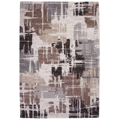 Granada Bakari Chocolate/Med.Brown/Grey/Ivory  Area Rug, 5'3" x 7'6"
