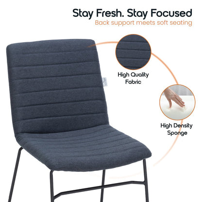 Zylar Series Office Guest Chair in Dark Blue Fabric