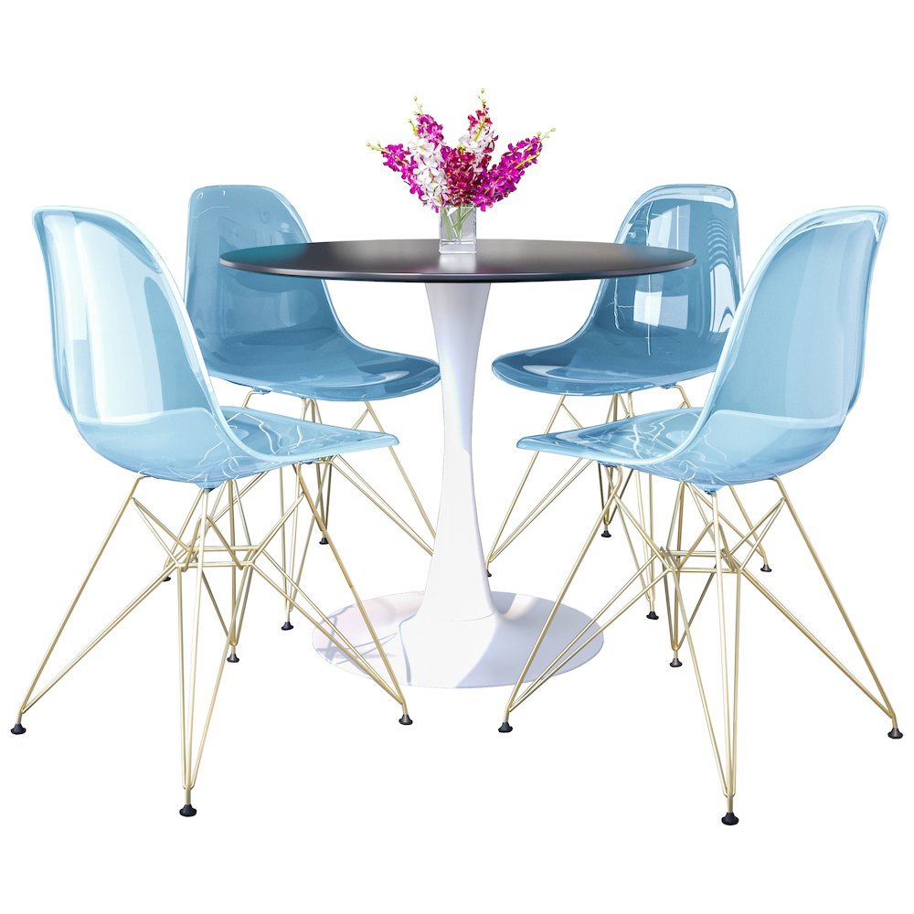 5-Piece Dining Set with 35" Round Dining Table