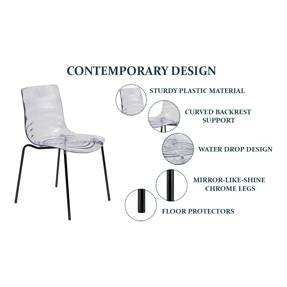 Astor Water Ripple Design Dining Chair