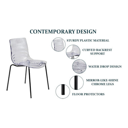 Astor Water Ripple Design Dining Chair