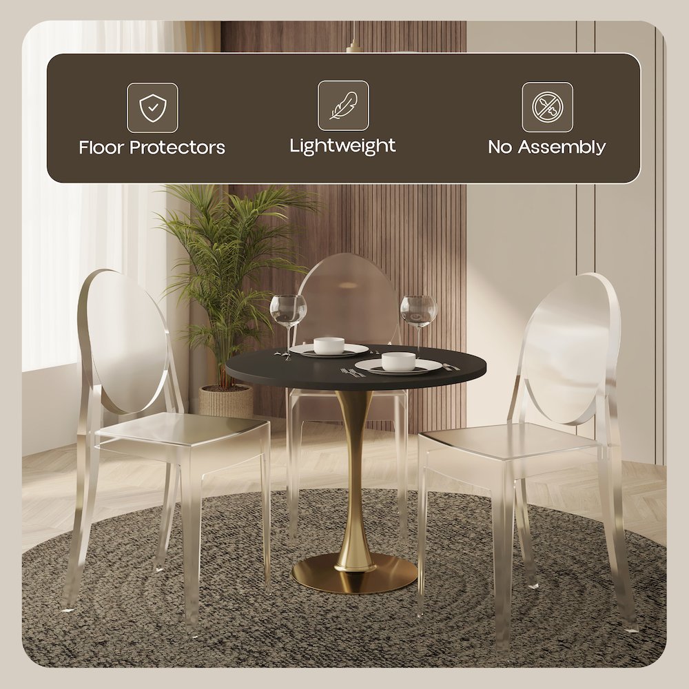 Marion Transparent Acrylic Modern Chair