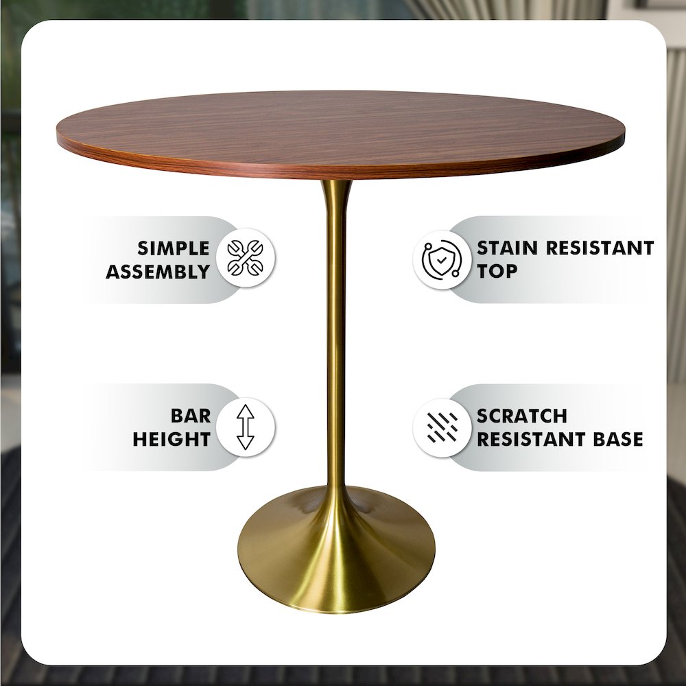 Verve Collection Modern Bar Height Table