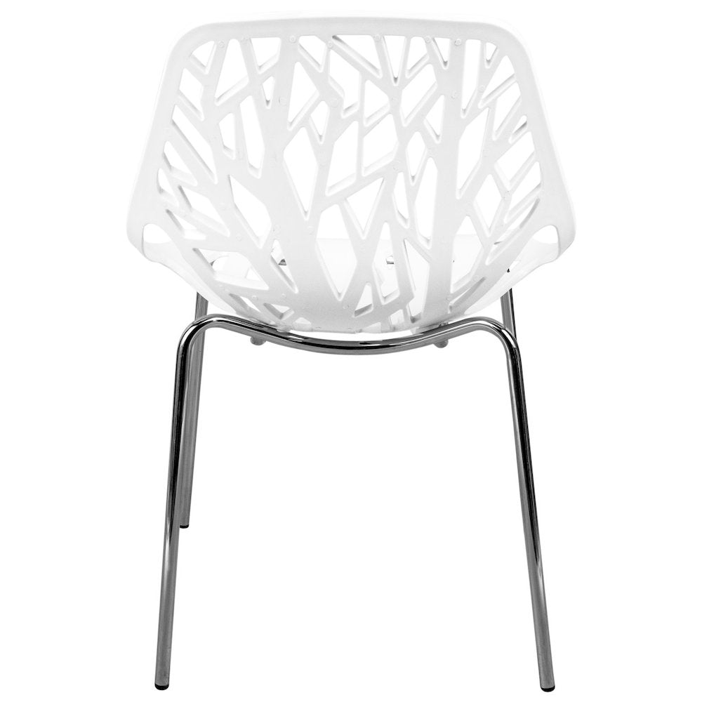 Modern Asbury Dining Chair w/ Chromed Legs