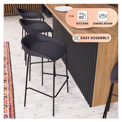 Servos Modern Barstool in Black
