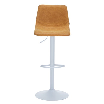 Tilbury - Bar stool White Base- Light Brown