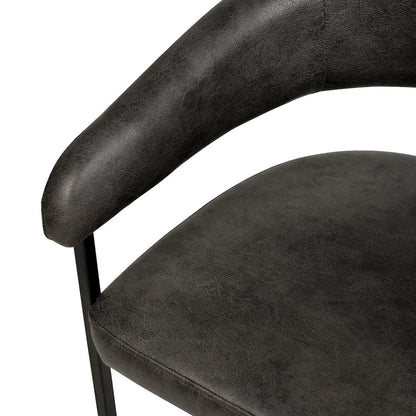 Aero Collection Modern Dining Chair in Charcoal