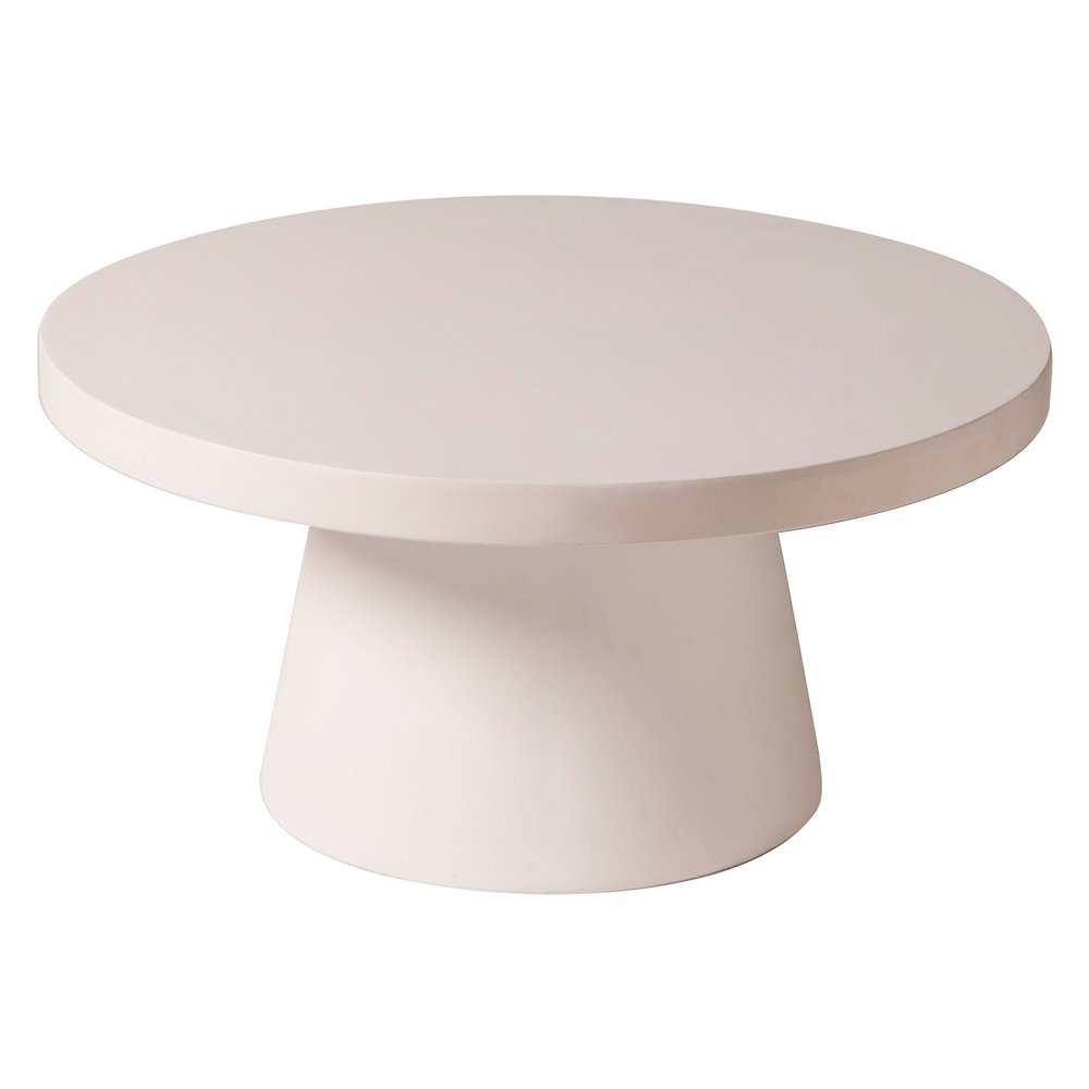 Dune Collection Fiberglass Outdoor Coffee Table In Grey