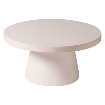 Dune Collection Fiberglass Outdoor Coffee Table In Grey
