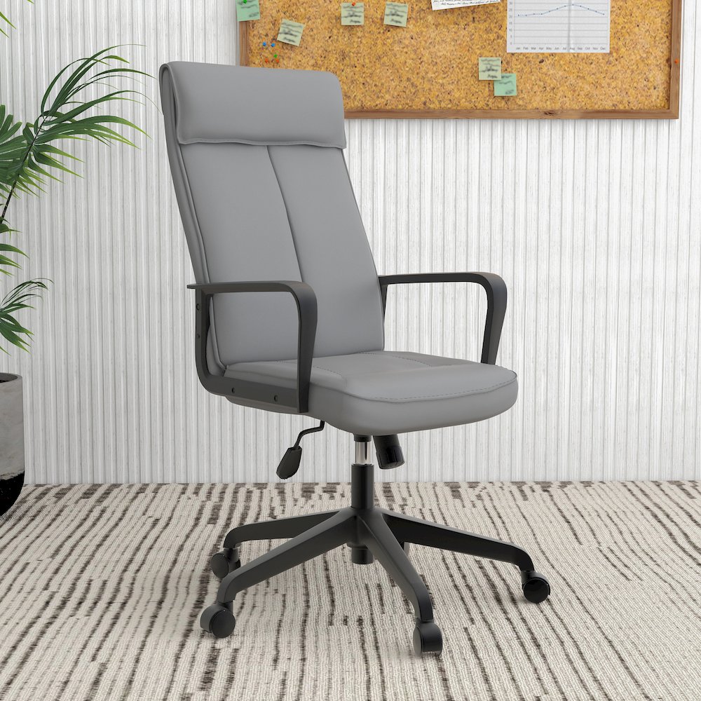 Aiaria Collection Modern Office Chair In Grey