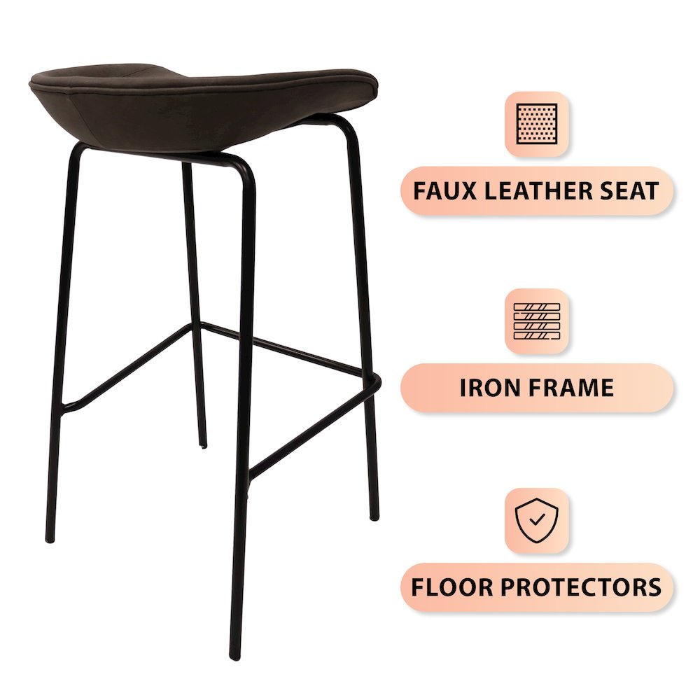 Servos Modern Barstool in Elephant Grey