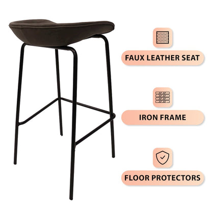 Servos Modern Barstool in Elephant Grey