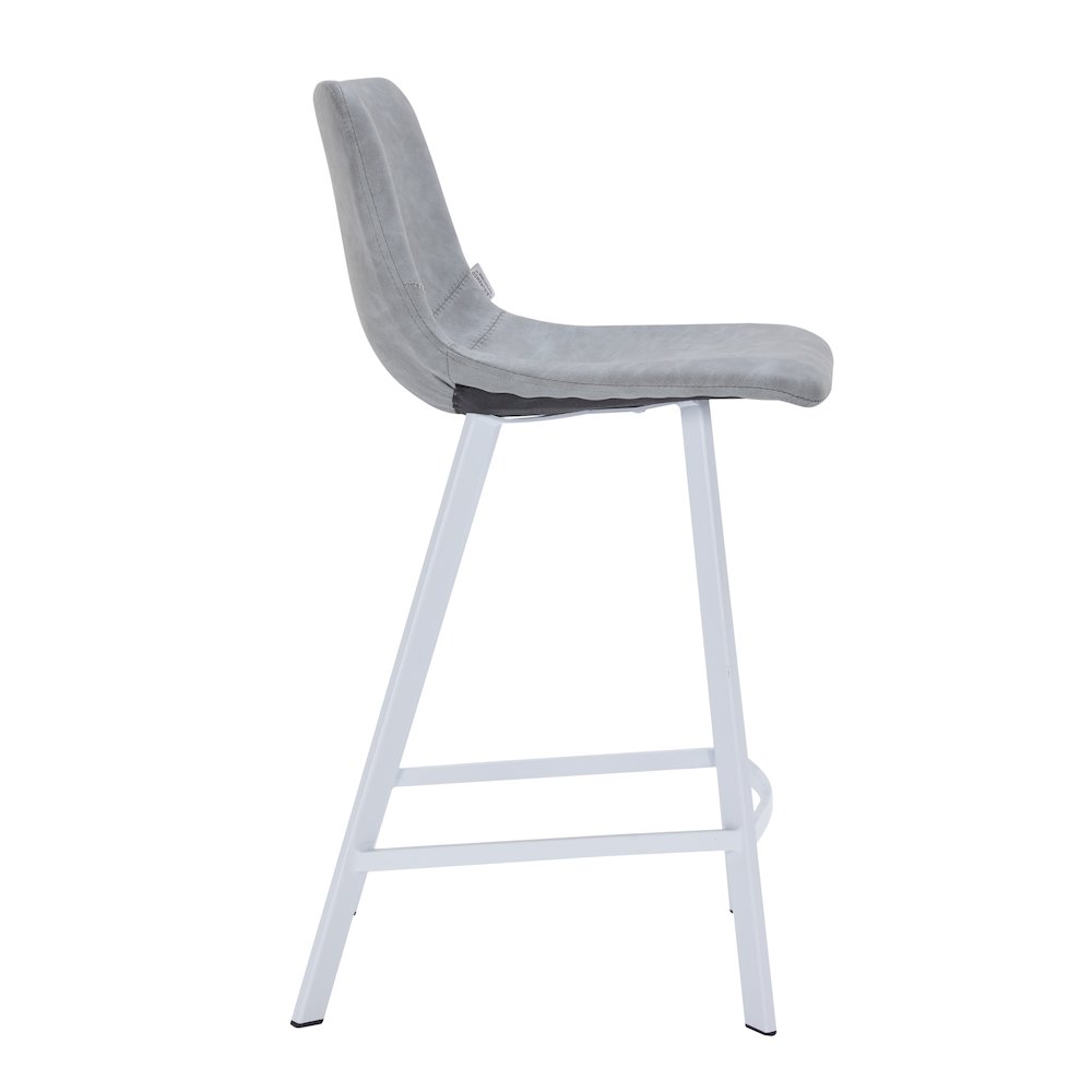 Elland - Counter stool -Light Grey- White base