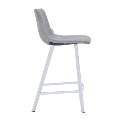 Elland - Counter stool -Light Grey- White base