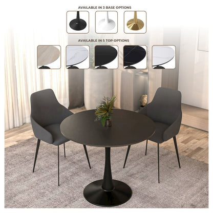 Bristol Mid-Century Modern Round Dining Table