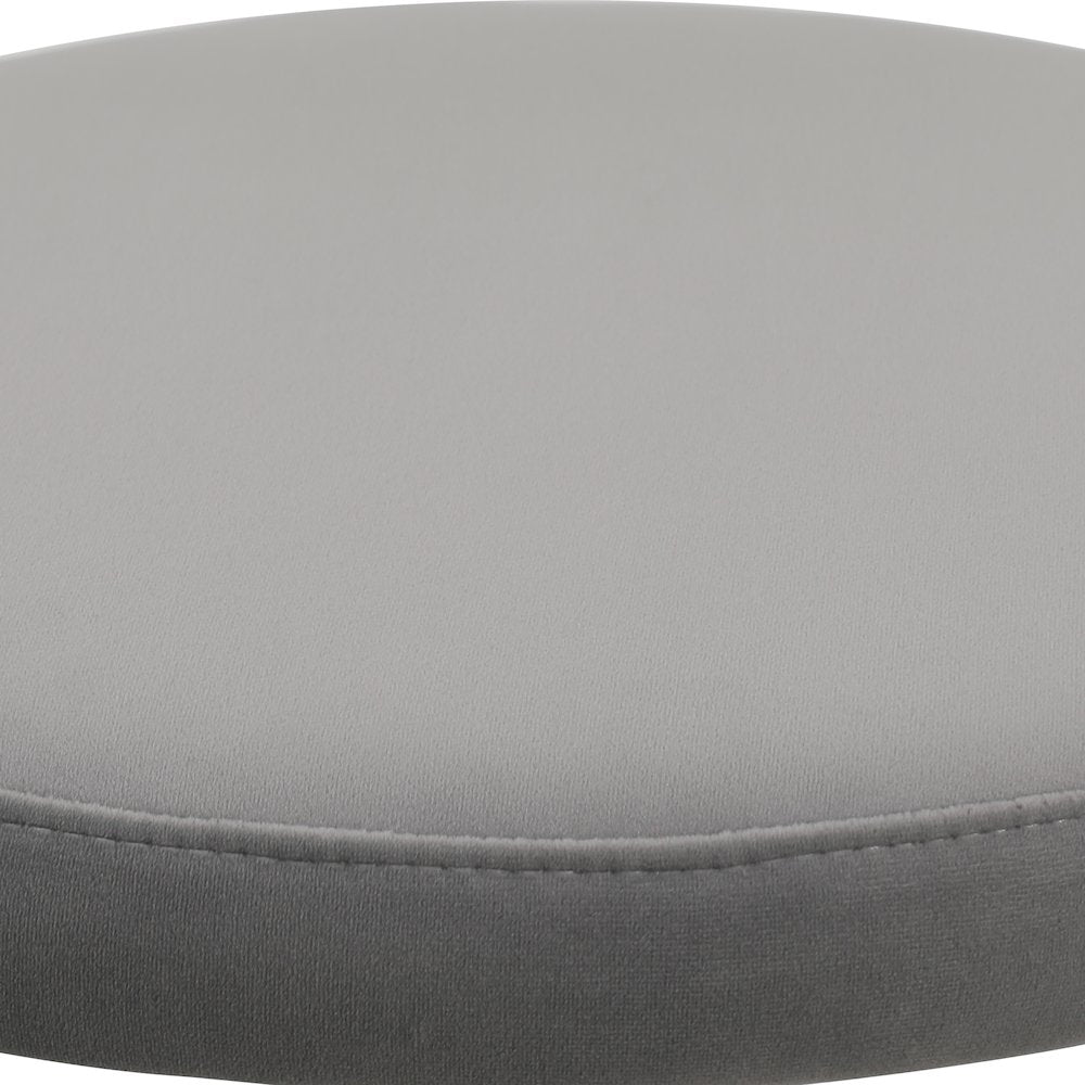Euston Modern Wicker Bar Stool With Black Steel Frame, Set of 2 in Grey