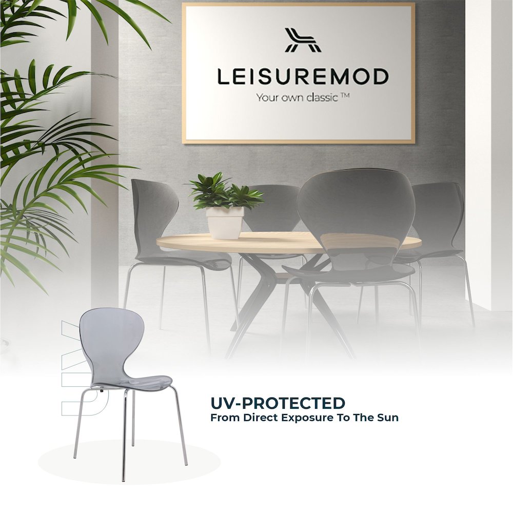 Modern Oyster Transparent Side Chair