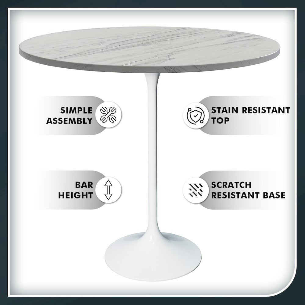 Verve Collection Modern Bar Height Table