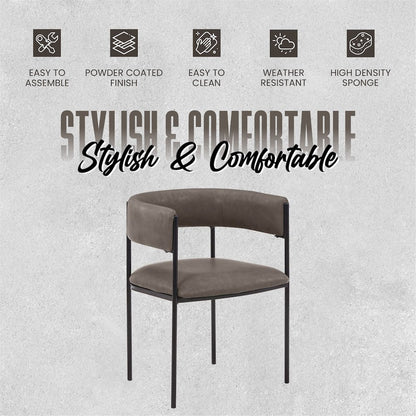 Cyril Collection Modern Chair in Charcoal
