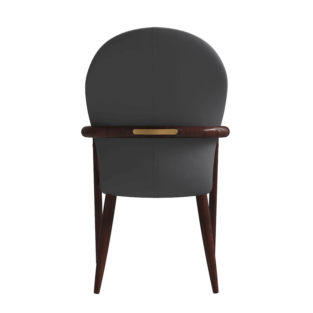 Opaline Series Elegant Wooden Dining Chair in Two-Tone Grey