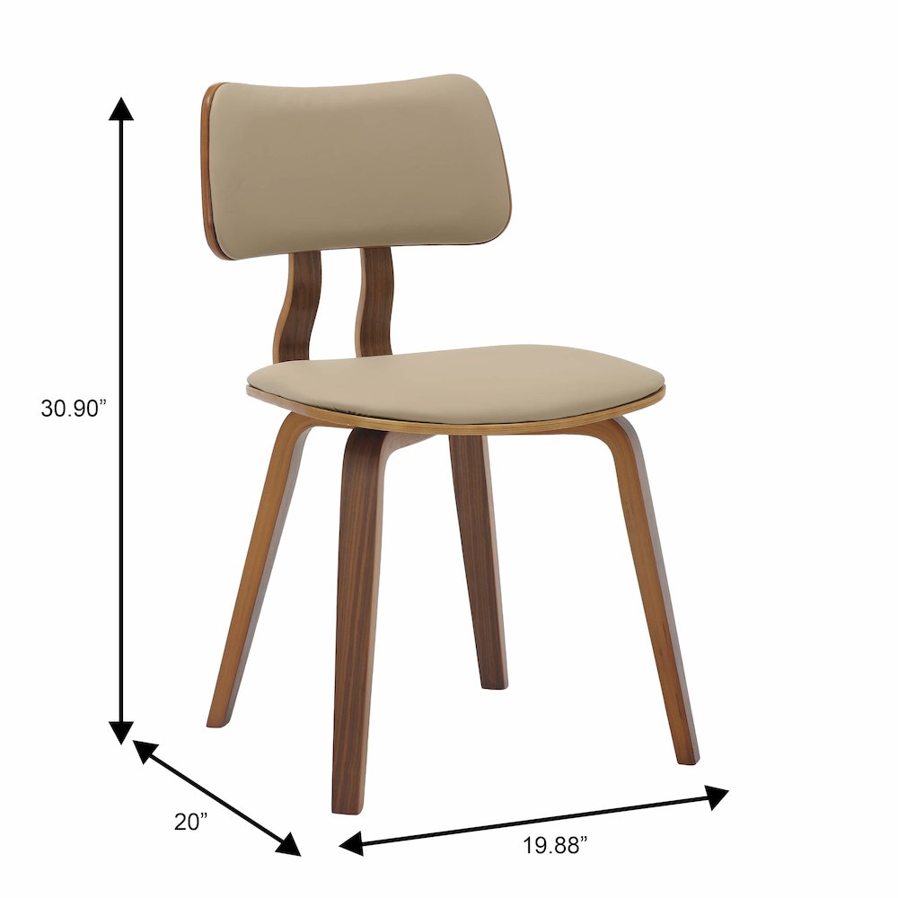 5-Piece Dining Set in Walnut/Light Brown