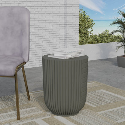 Modern Side End Table Trove Series In Green Grey